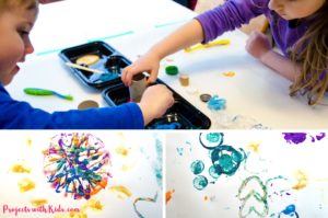 This is a super fun activity that requires almost no prep and will have kids engaged and creating with beautiful and surprising results!
