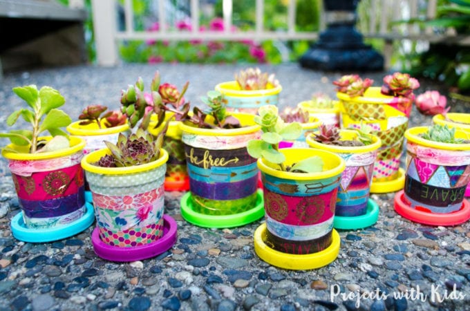 Easy DIY Painted Flower Pots for Kids to Make - Projects with Kids