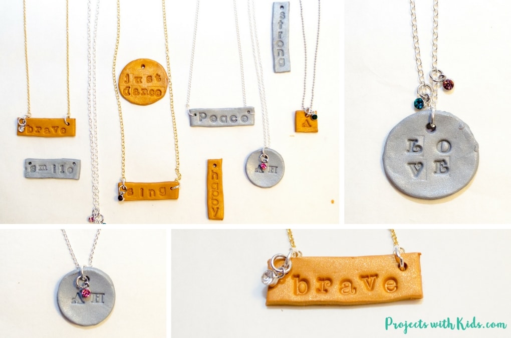 How to Make Stamped Polymer Clay Necklaces for Kids | Projects with Kids