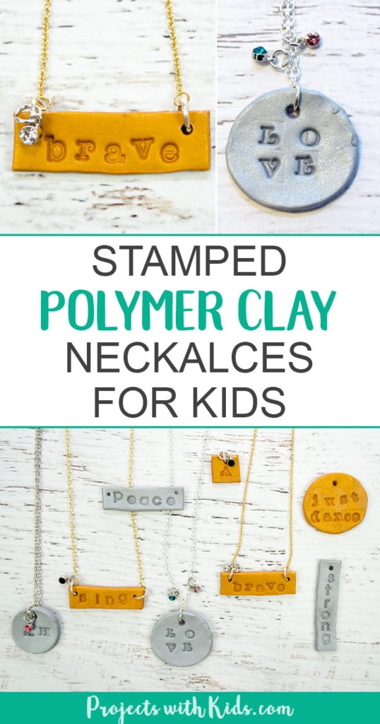 How to Make Stamped Polymer Clay Necklaces for Kids - Projects with Kids