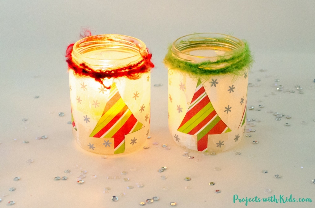 Start saving your jars, these magical Christmas lanterns are so fun and easy to make, you and your kids will love making these! They look absolutely stunning lit up with a candle inside and would make the perfect addition to any holiday decor. 