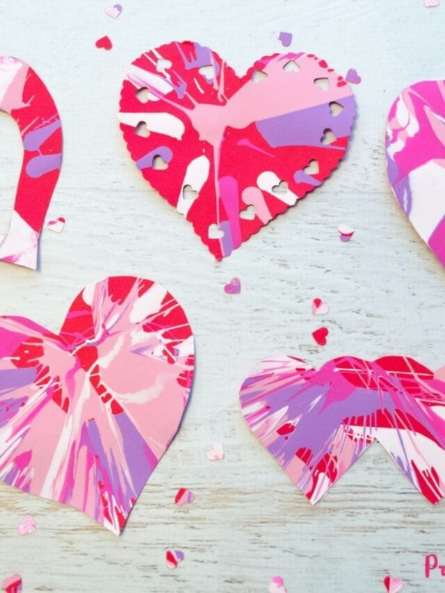 EASY HEART SPIN PAINTING FOR VALENTINE’S DAY STORY