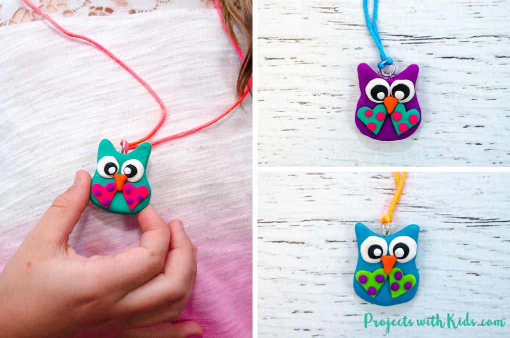 Adorable Diy Polymer Clay Owl Necklaces Projects With Kids