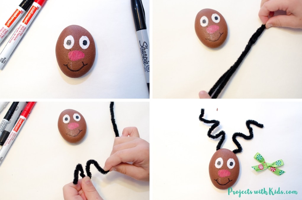 These reindeer painted rocks are easy to make and just adorable! They make a wonderful Christmas craft that kids of all ages will enjoy creating. 