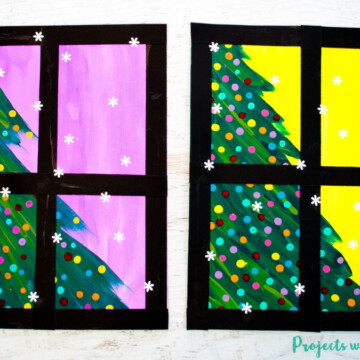 Kids will love creating this beautiful Christmas tree art project using a mixed media approach. Fun and easy techniques make this a wonderful Christmas craft activity!