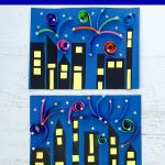 Make this colorful festive fireworks craft that kids will love! This is a super easy and fun paper craft that can be used for New Years, the 4th of July or Canada Day. Free printable template included. #papercrafts #fireworks #newyearscrafts #projectswithkids