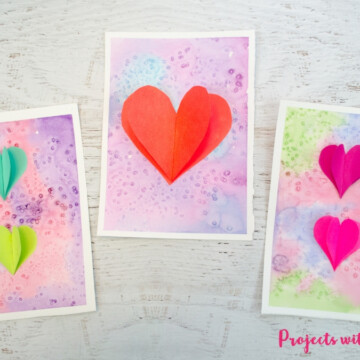 Kids will love using watercolors and paper to create this beautiful heart art project that is perfect for Valentine's Day and Mother's Day. Easy watercolor techniques makes this a perfect art project for kids of all ages.