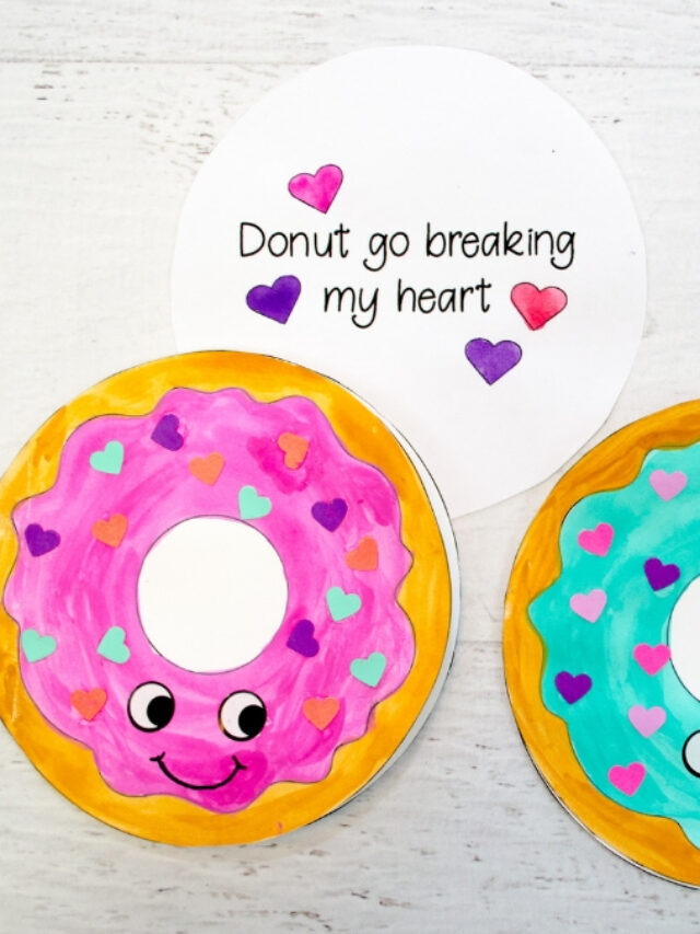 DONUT CARDS FOR VALENTINE’S DAY WITH FREE PRINTABLE STORY