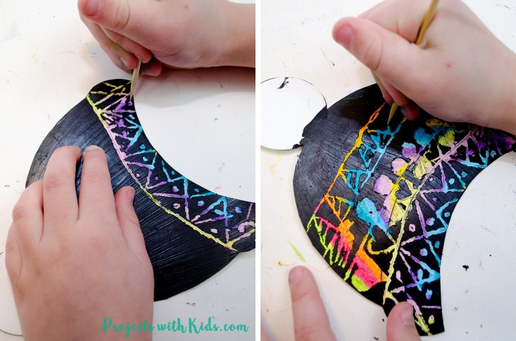 Brighten up your cold winter days with this colorful winter hat craft. Kids will love using scratch art to create their own unique designs. Free template included. 