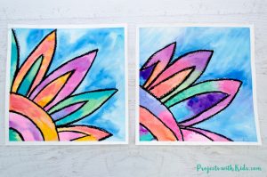 Kids will love creating this gorgeous watercolor flower painting! Use easy watercolor techniques to make this colorful art project that is perfect for spring or summer.