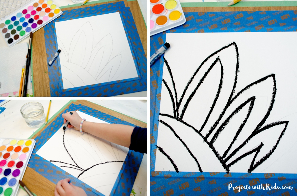 Kids will love creating this gorgeous watercolor flower painting! Use easy watercolor techniques to make this colorful art project that is perfect for spring or summer. 
