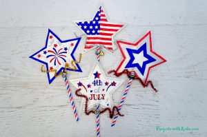 4th of July printable wand craft feature image.