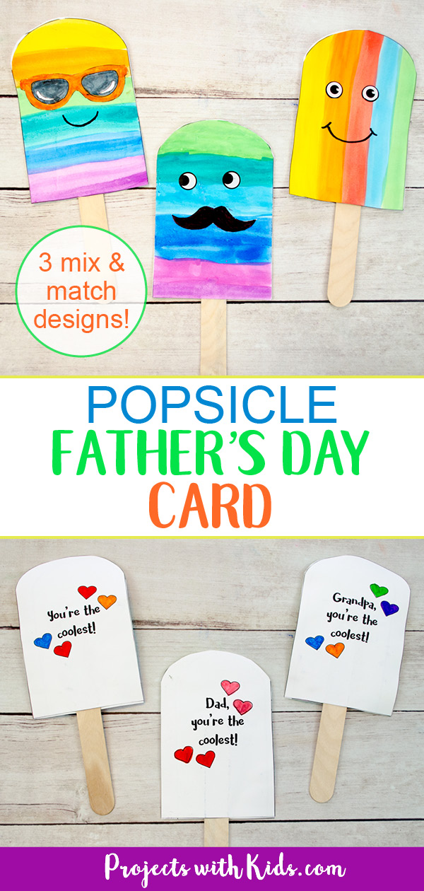 Father's Day printable card Pinterest image