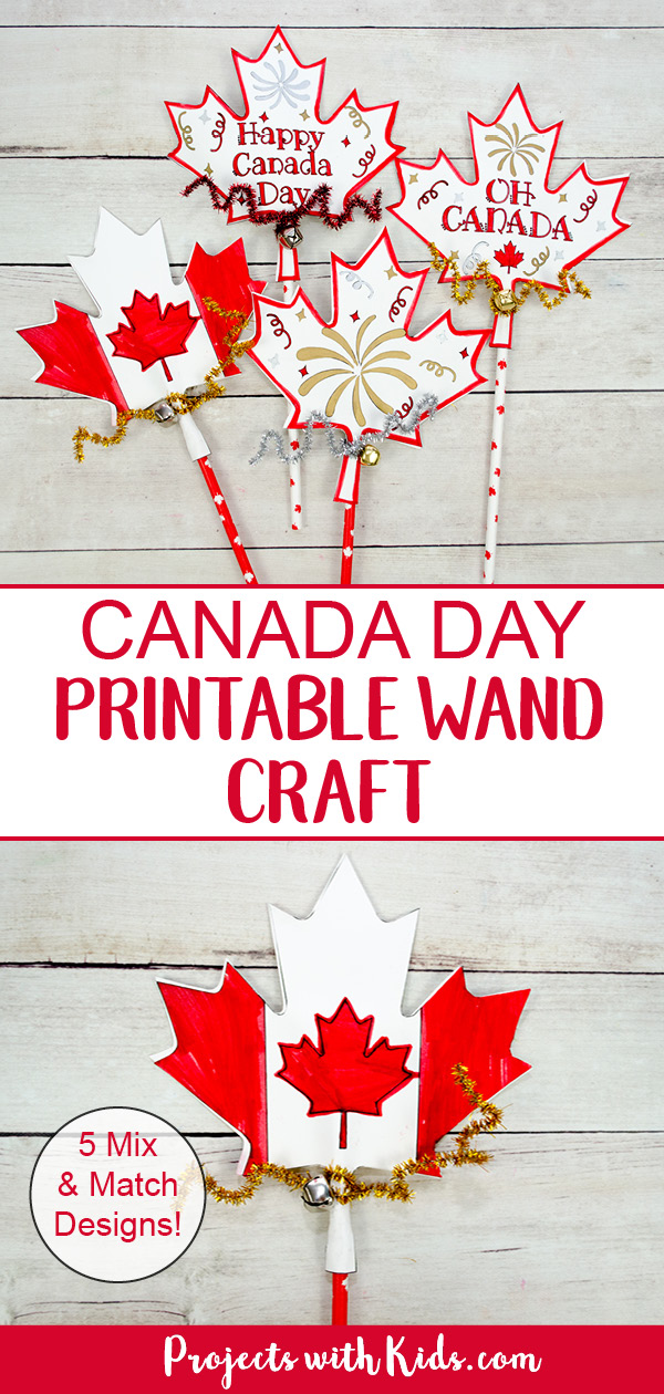 Pinterest image of Canada Day paper craft