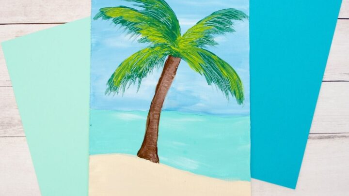 Tropical Palm Tree Fork Painting For Kids To Make Projects With Kids