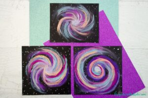 Galaxy chalk pastel art project