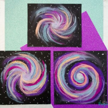 Galaxy chalk pastel art project