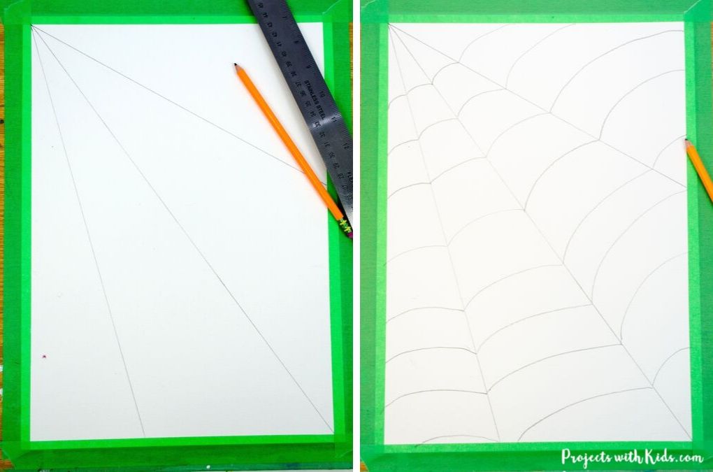 Spider web drawing