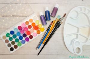 watercolor supplies for beginners - watercolor paints, paintbrushes, paint palette