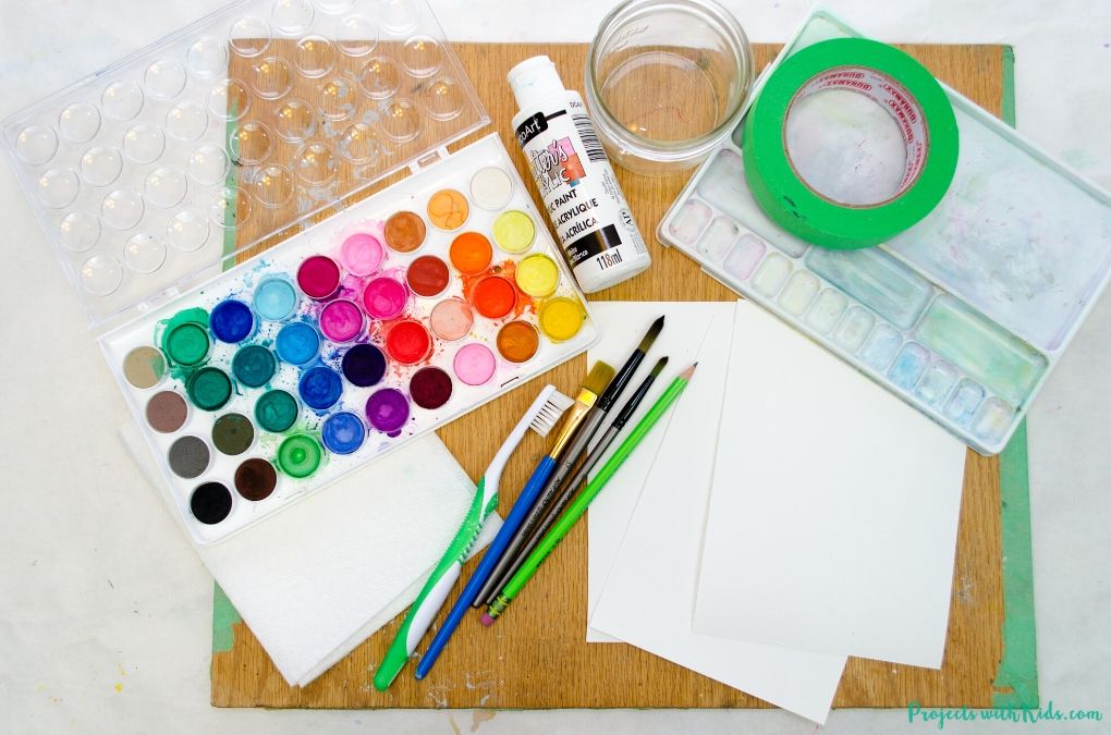 Watercolor painting supplies