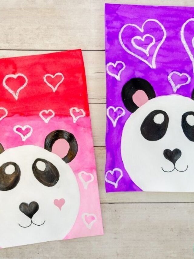 ADORABLE PANDA ART PROJECT FOR VALENTINE’S DAY STORY