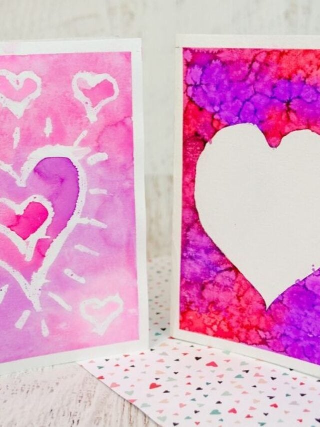 EASY WATERCOLOR VALENTINE CARDS FOR KIDS TO MAKE STORY