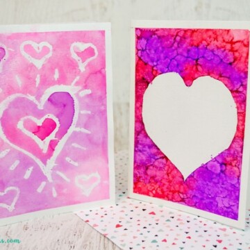 watercolor valentine cards for kids to make