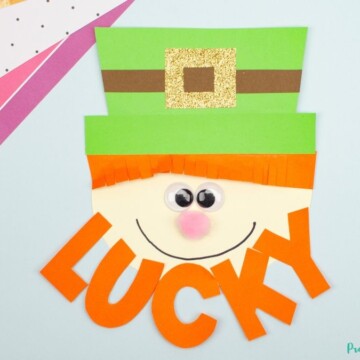 Paper leprechaun craft for St. Patrick's Day