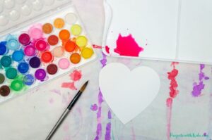 Easy Q-Tip Painted Heart Art for Kids to Make - Projects with Kids
