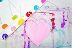 Easy Q-Tip Painted Heart Art for Kids to Make - Projects with Kids