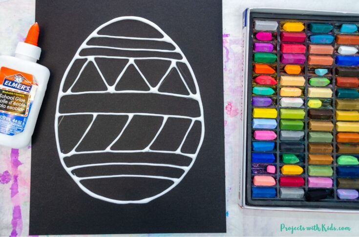 Chalk Pastel Easter Egg Art - Projects with Kids