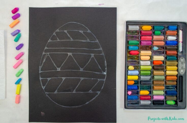 Chalk Pastel Easter Egg Art - Projects with Kids