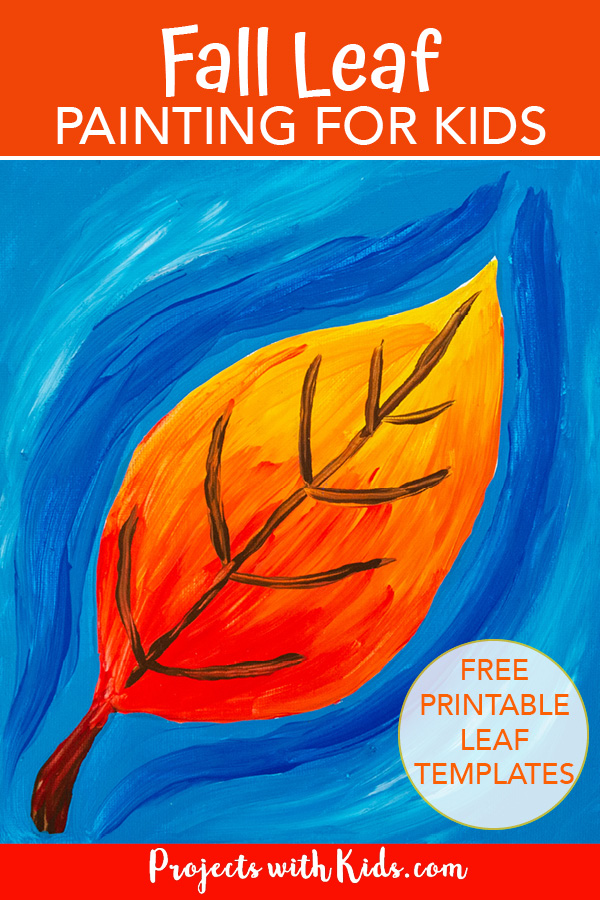 Autumn leaf acrylic painting pinterest image
