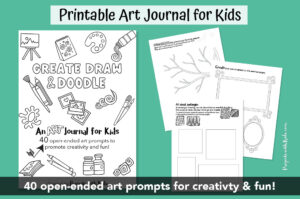 Printable art journal for kids