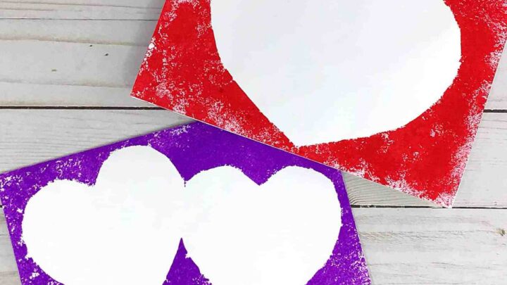 Image for Stamped Heart Valentine's Day Card Craft for Kids to Create