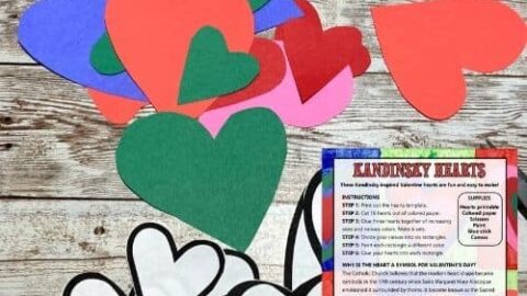 Image for Kandinsky Hearts Art Project For Kids