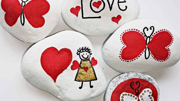 Image for Rock Painted Valentines Flutterloves