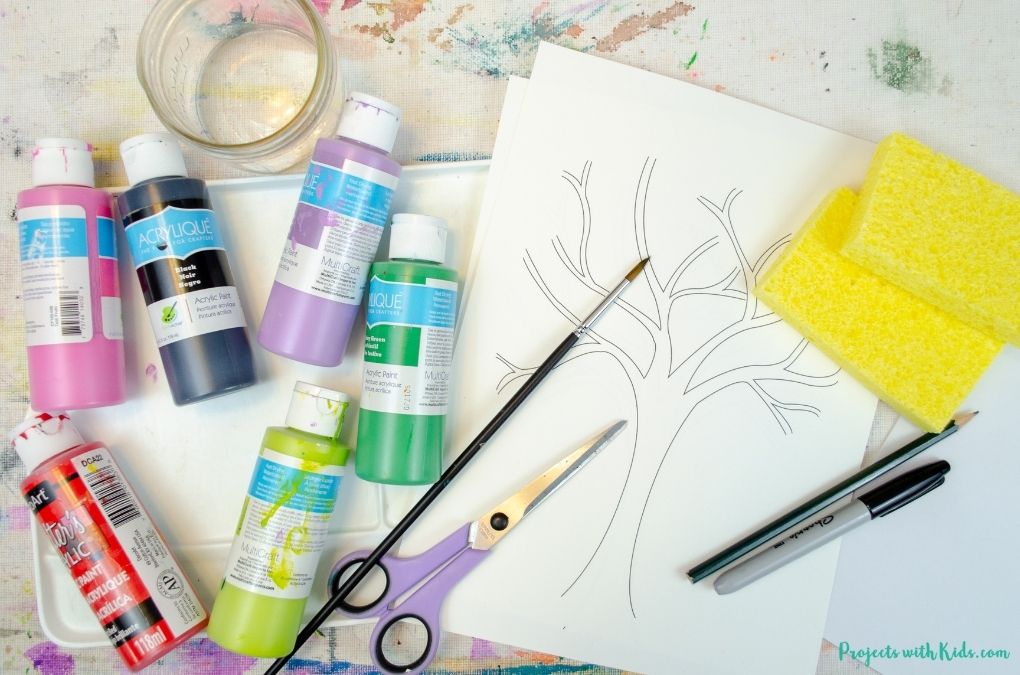 Acrylic painting supplies