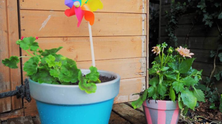 Image for How to dress up a terracotta pot: painted Planters for Summer!