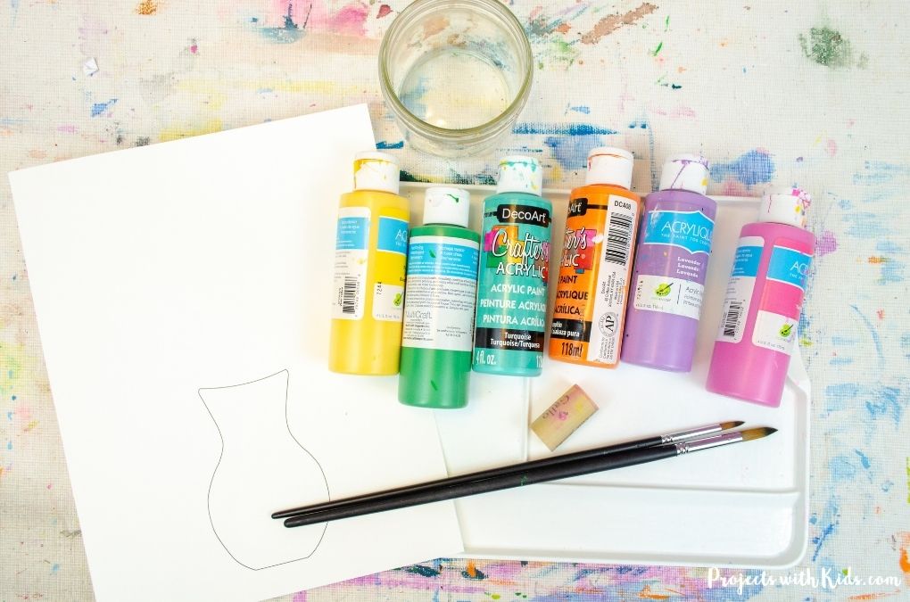 Acrylic painting supplies