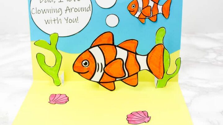 Image for Clown Fish Fathers Day Pop Up Card