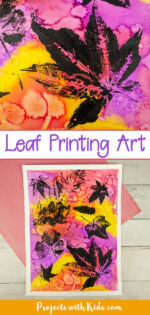 Gorgeous Mixed Media Leaf Printing Art for Kids to Make - Projects with ...