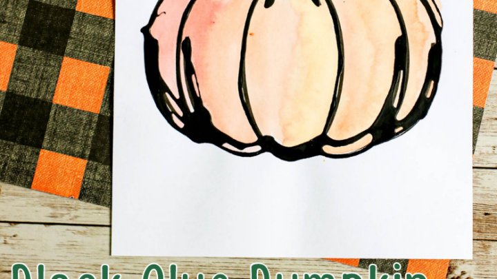 Image for Black Glue Pumpkin Craft - The Perfect Autumn or Halloween Craft!