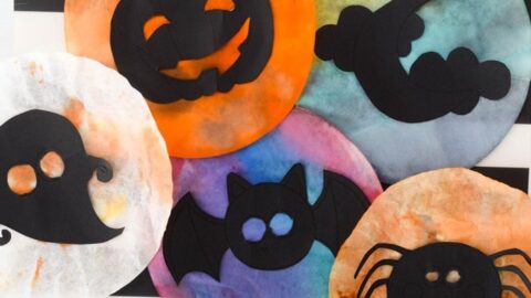 Image for Halloween Shadow Suncatcher Craft for Kids and Free Template -