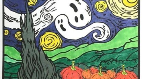 Image for Halloween Scary Night Art Project