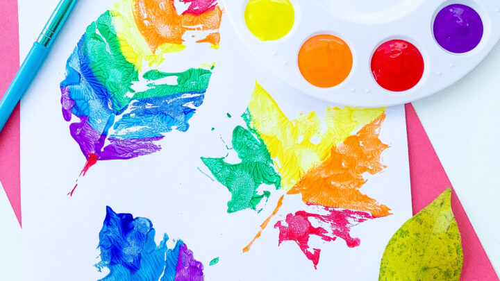 Image for Painted Rainbow Leaf Craft