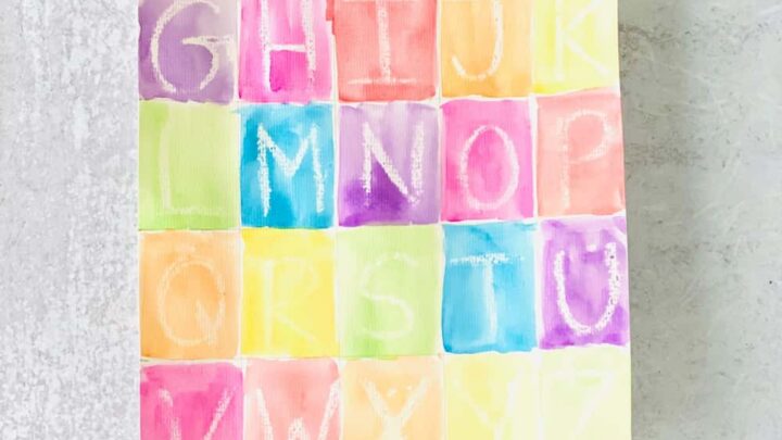 Image for ALPHABET CRAYON RESIST - hello, Wonderful