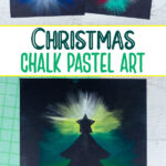 Christmas chalk pastel art for kids to make
