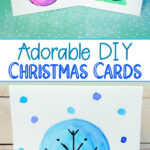 Christmas card painting idea for kids