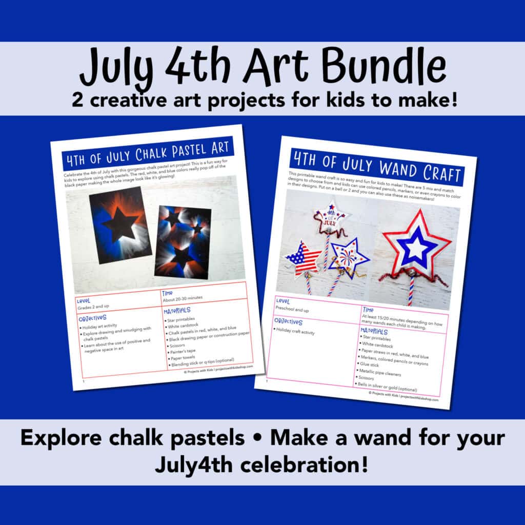 4th of July Printable Wand Craft for Kids to Make - Projects with Kids